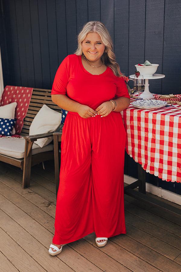 Impressions Backyard BBQ Jumpsuit Curves