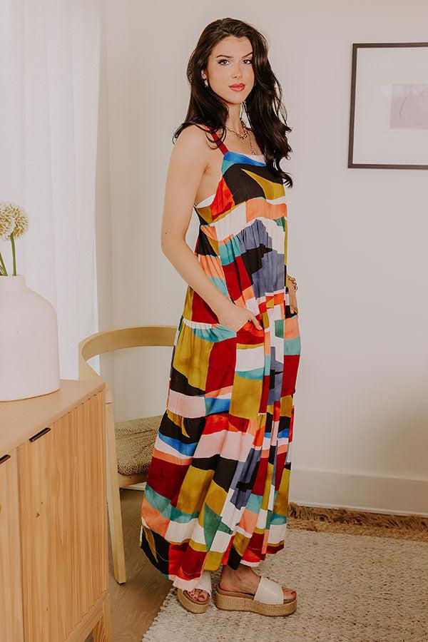 Impressions Bali Girls Trip Color Block Maxi Dress
