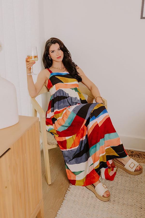 Impressions Bali Girls Trip Color Block Maxi Dress