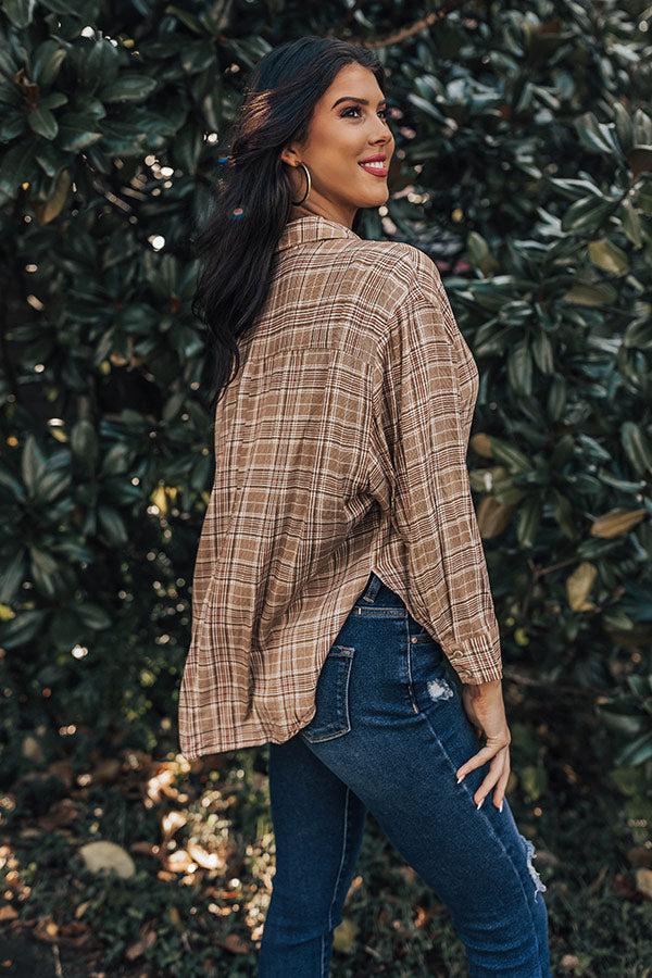 Impressions Be Yourself Plaid Top