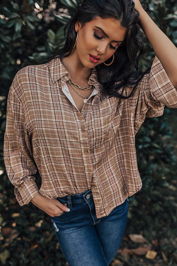 Impressions Be Yourself Plaid Top