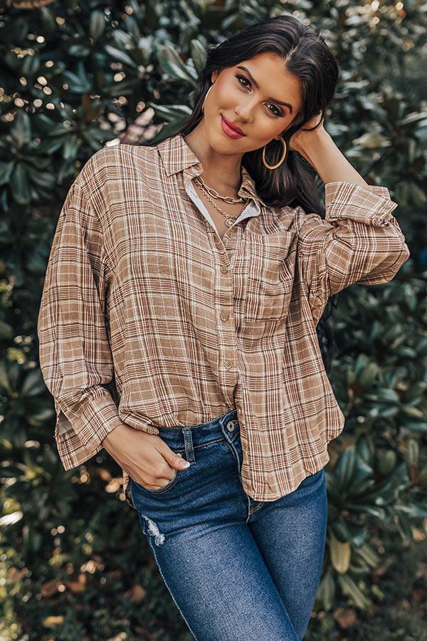 Impressions Be Yourself Plaid Top