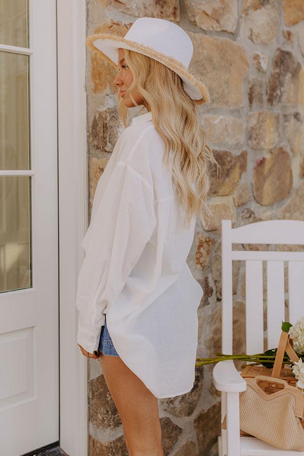 Impressions Beachy Breeze Oversized Button Up