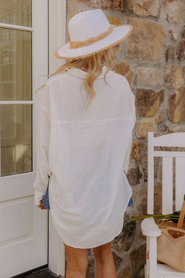 Impressions Beachy Breeze Oversized Button Up