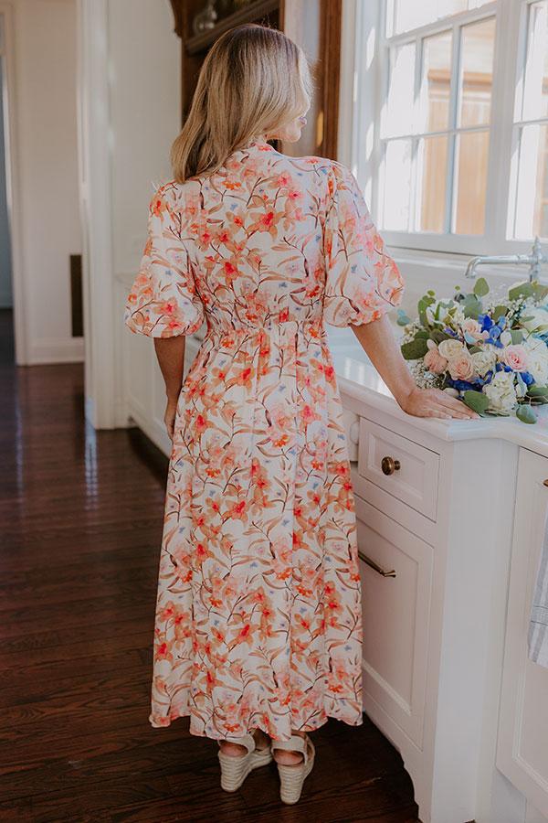 Impressions Bellini's Please Floral Midi Dress