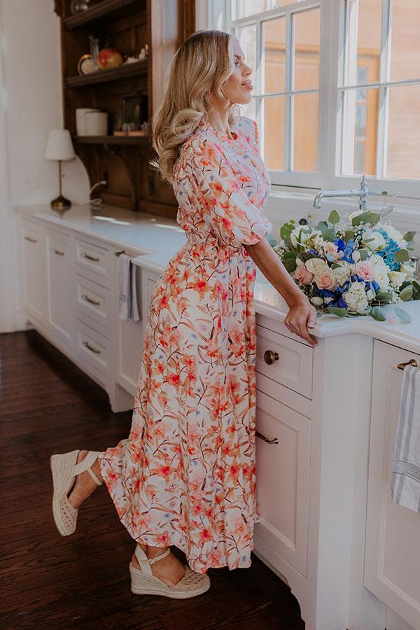 Impressions Bellini's Please Floral Midi Dress