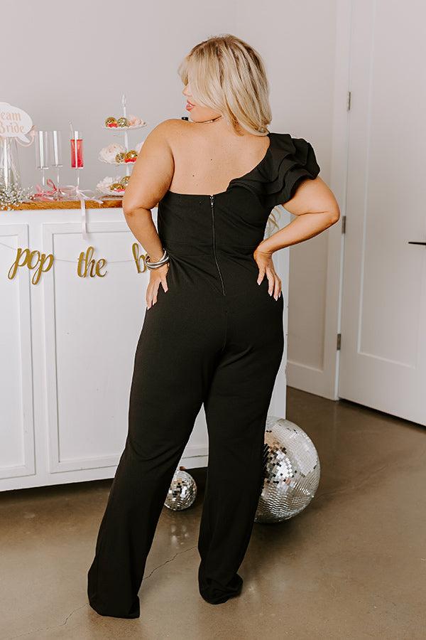 Impressions Best Party Ever Ruffle Jumpsuit Curves