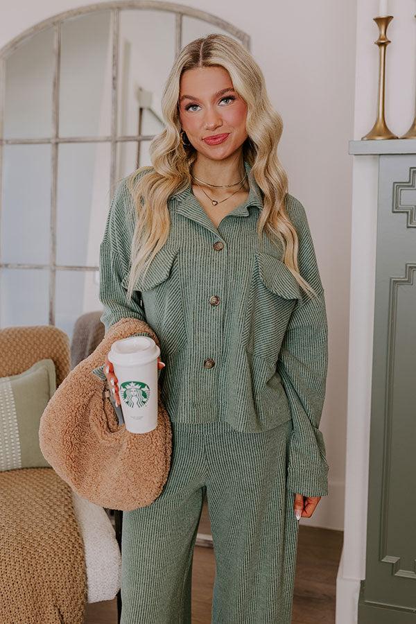 Impressions Best Season Of All Button Up In Sage