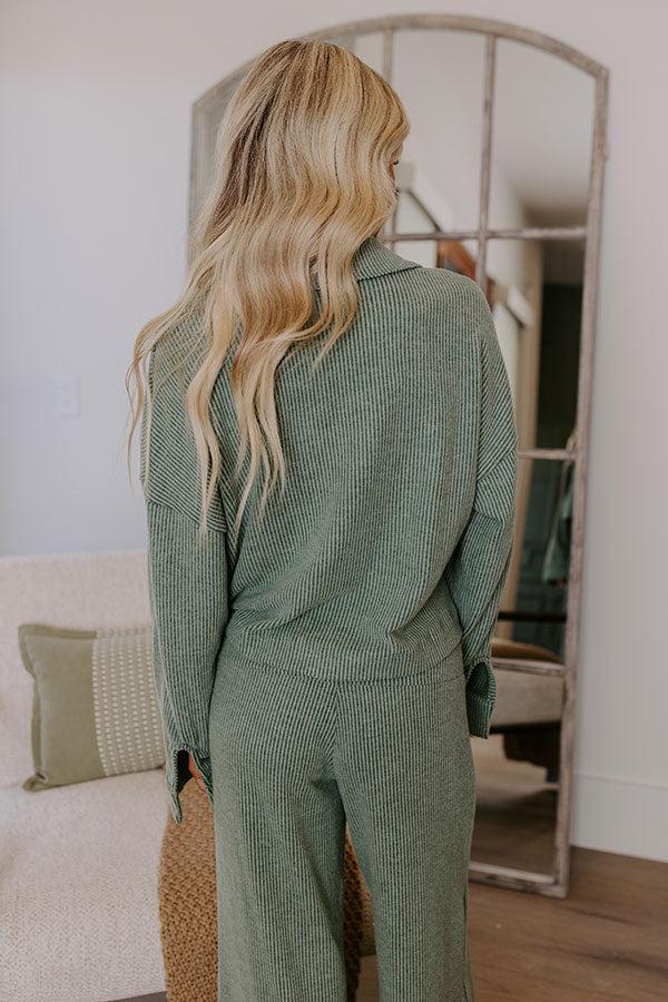 Impressions Best Season Of All Button Up In Sage