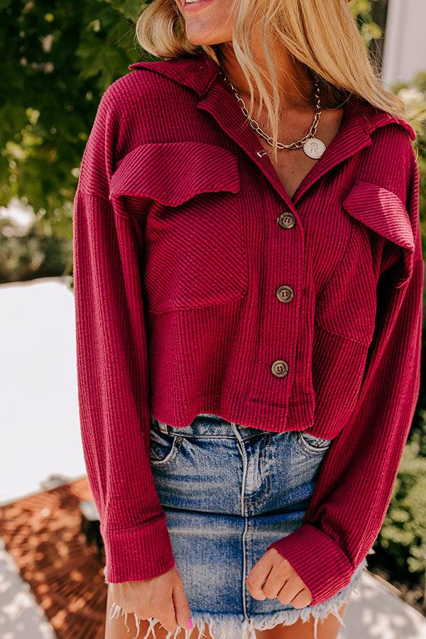 Impressions Best Season Of All Button Up In Wine