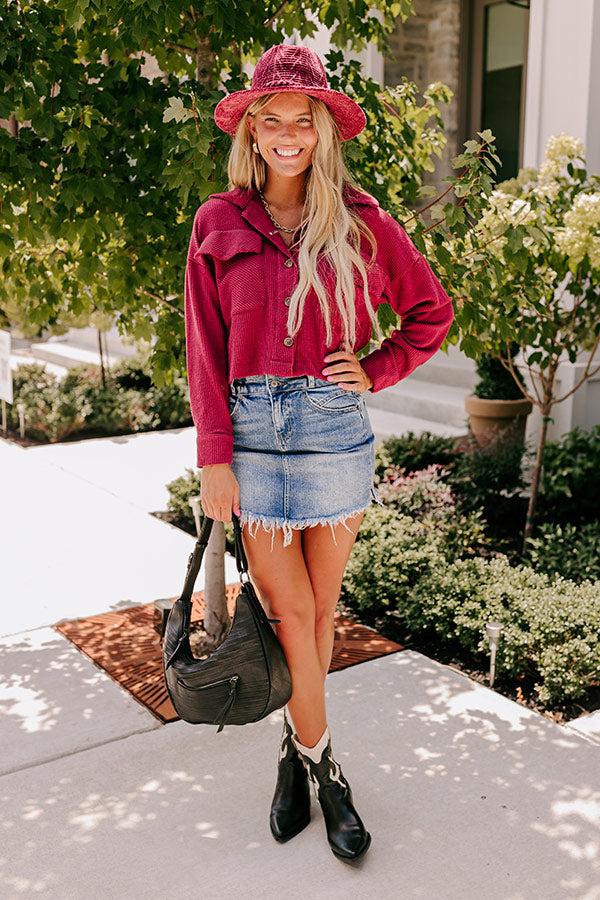 Impressions Best Season Of All Button Up In Wine