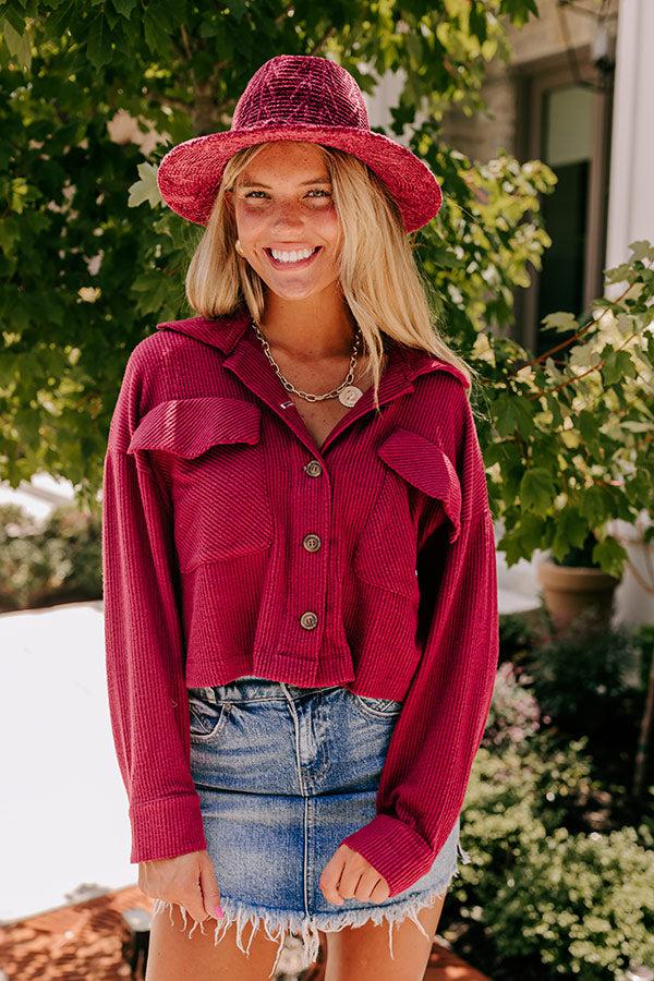 Impressions Best Season Of All Button Up In Wine