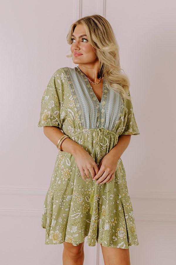 Impressions Better Off In Bali Floral Mini Dress