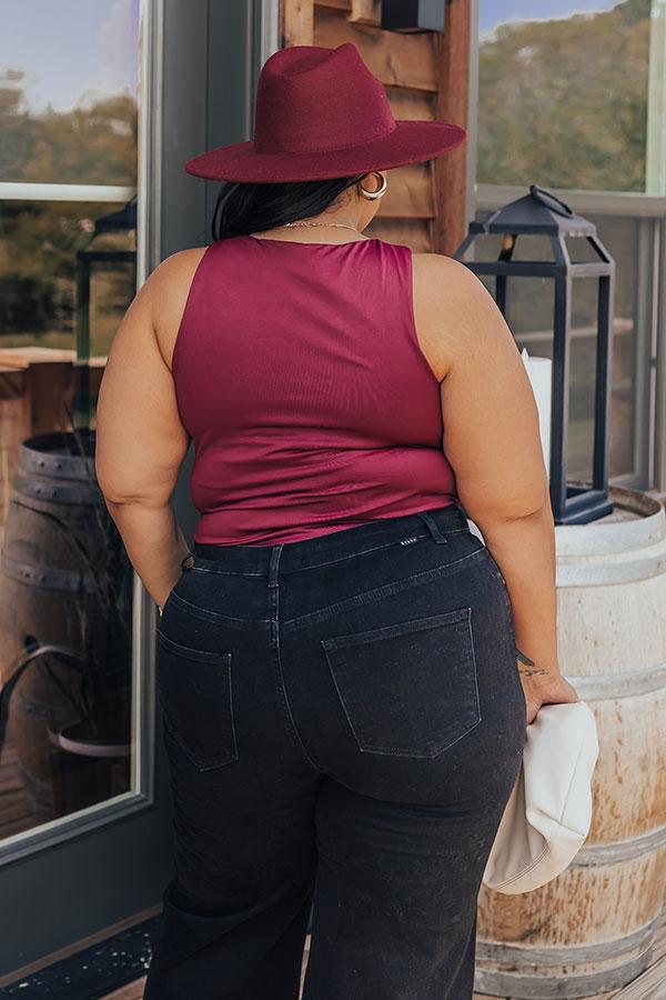 Impressions Big Goals Bodysuit In Maroon Curves