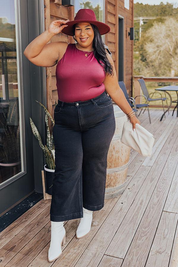Impressions Big Goals Bodysuit In Maroon Curves