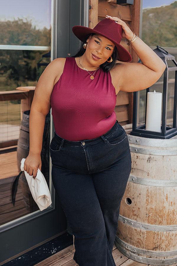 Impressions Big Goals Bodysuit In Maroon Curves