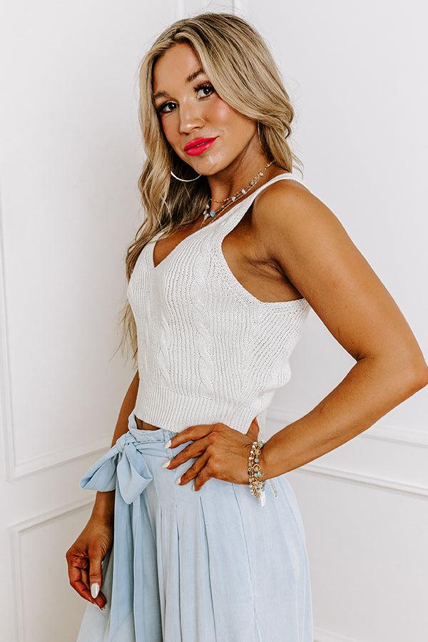 Impressions Biggest Smile Knit Top In Ivory