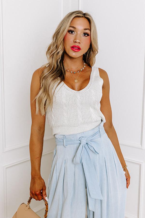 Impressions Biggest Smile Knit Top In Ivory