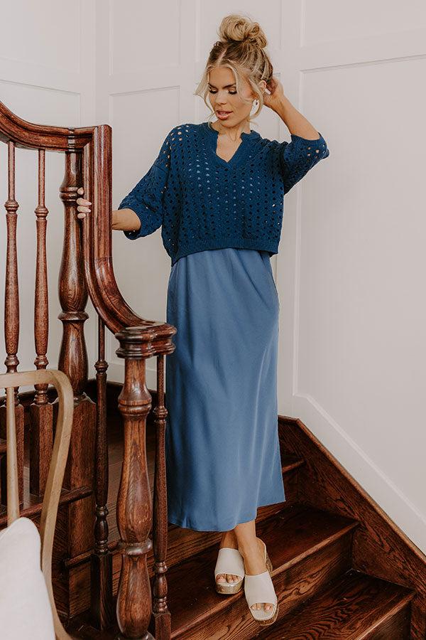 Impressions Bistro Cutie Satin Midi Dress Set