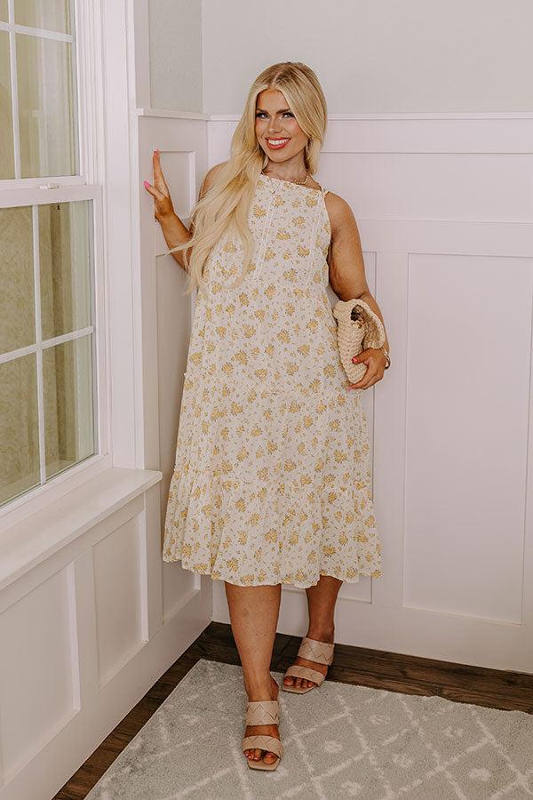 Impressions Blissful Beats Floral Midi Curves