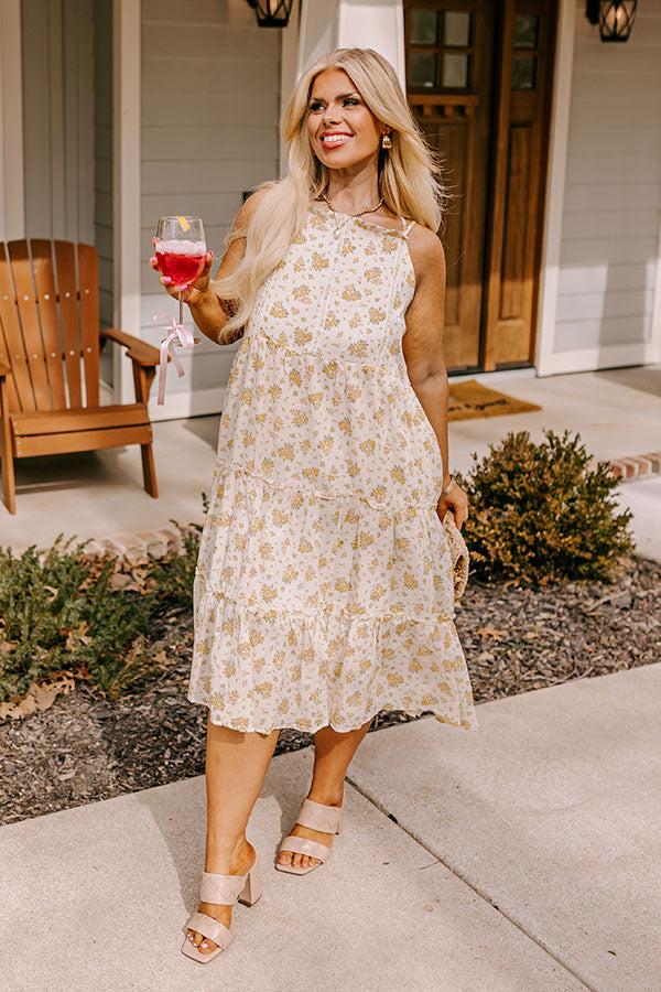 Impressions Blissful Beats Floral Midi Curves