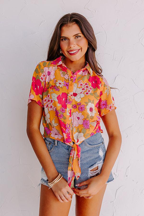 Impressions Blissful Beats Floral Top