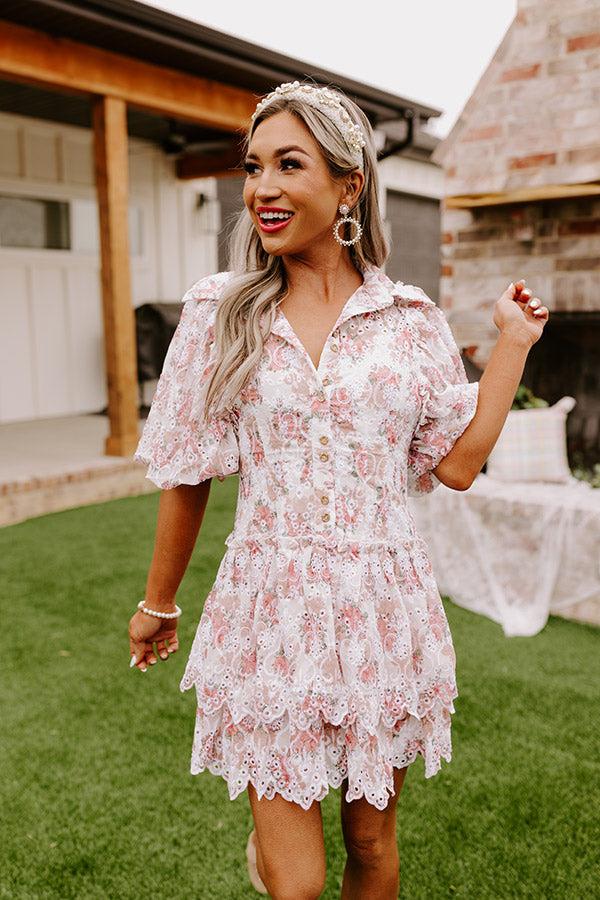 Impressions Blissful Beginnings Eyelet Mini Dress