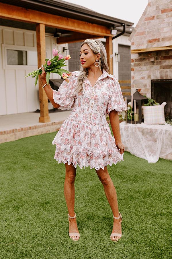Impressions Blissful Beginnings Eyelet Mini Dress