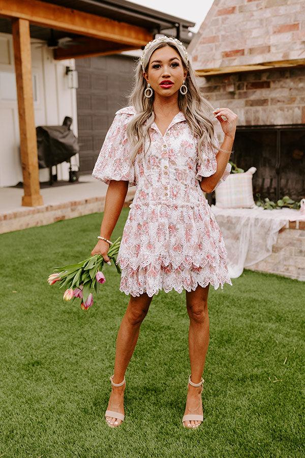 Impressions Blissful Beginnings Eyelet Mini Dress