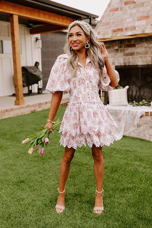 Impressions Blissful Beginnings Eyelet Mini Dress