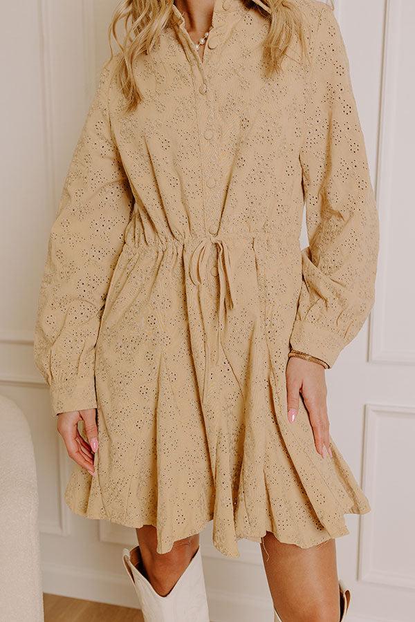 Impressions Blissful Smile Eyelet Mini Dress