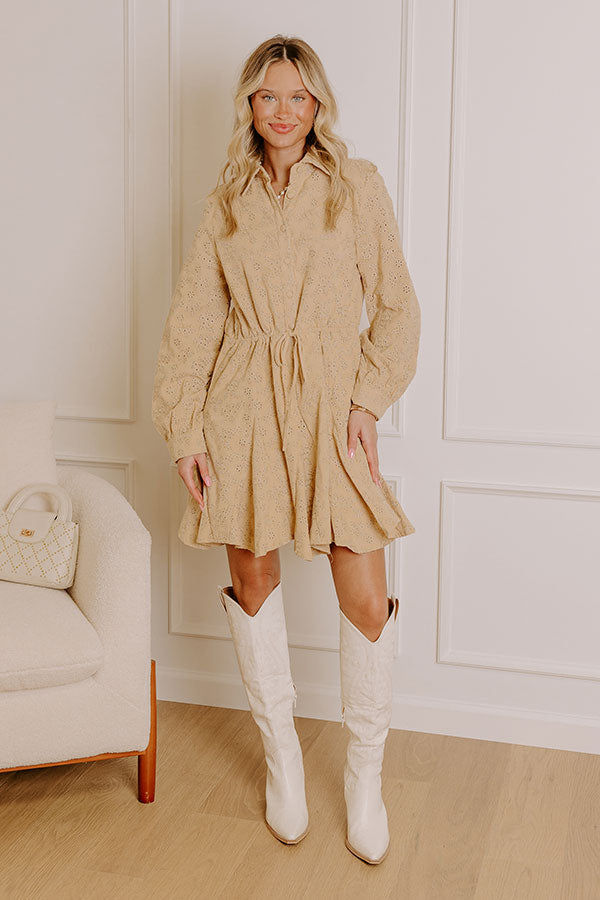 Impressions Blissful Smile Eyelet Mini Dress