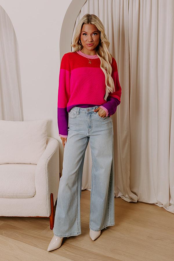 Impressions Block Party Ready Color Block Sweater