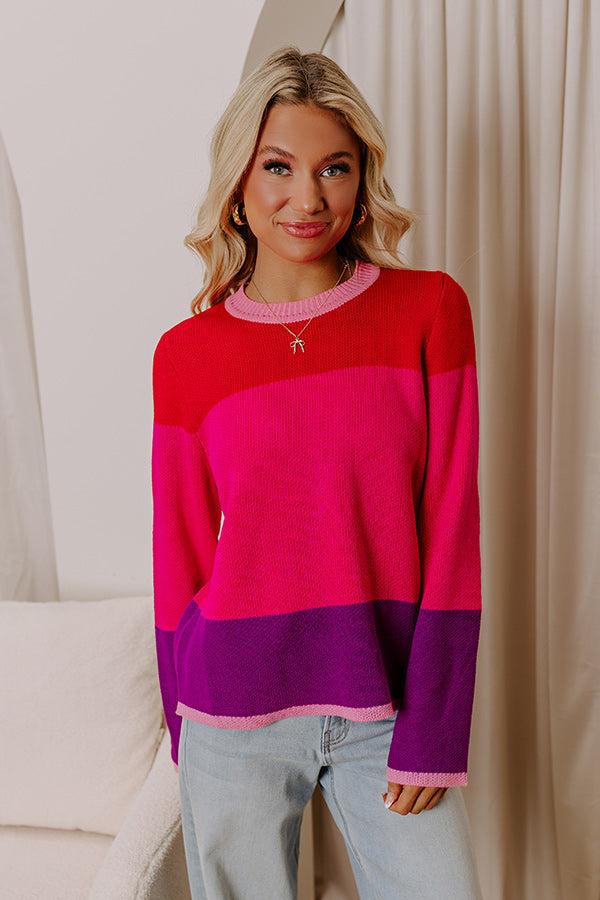 Impressions Block Party Ready Color Block Sweater