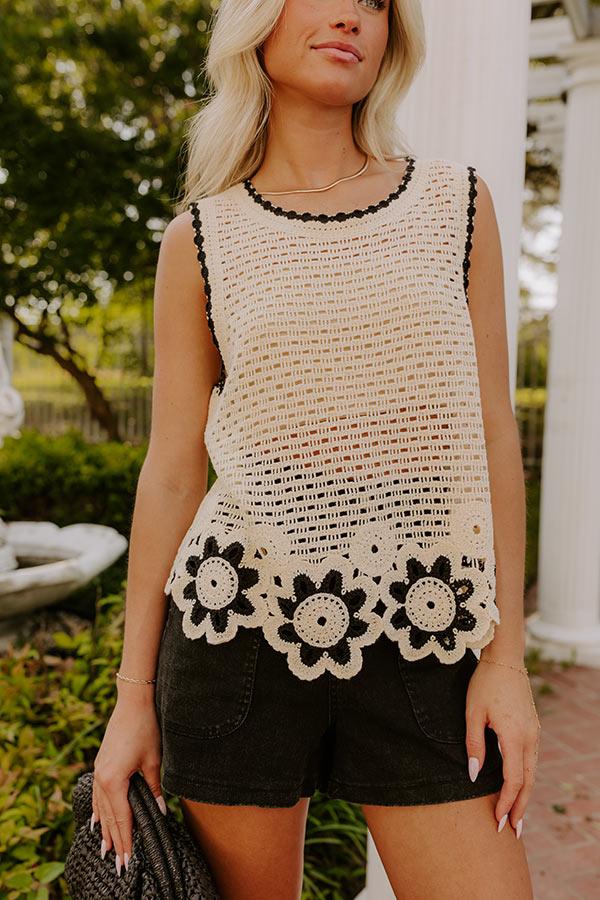 Impressions Blooming Coast Crochet Top