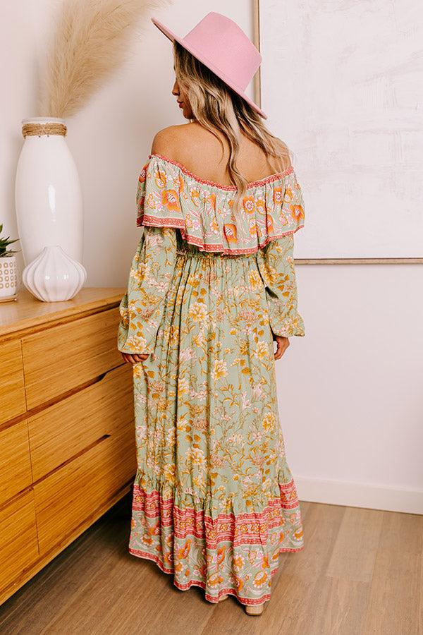 Impressions Blooming Meadow Floral Maxi In Pear