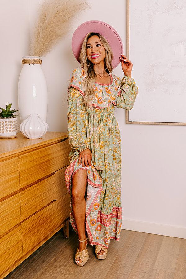 Impressions Blooming Meadow Floral Maxi in Pear