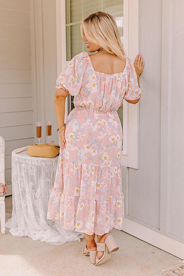 Impressions Blossoms Abound Smocked Midi Curves