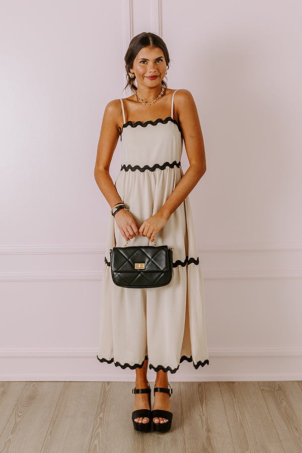 Impressions Boho Bliss Scalloped Midi In Champagne