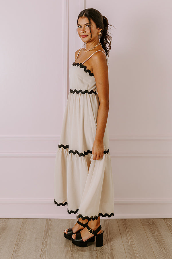 Impressions Boho Bliss Scalloped Midi In Champagne