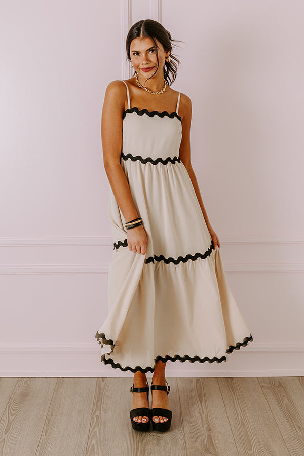 Impressions Boho Bliss Scalloped Midi In Champagne