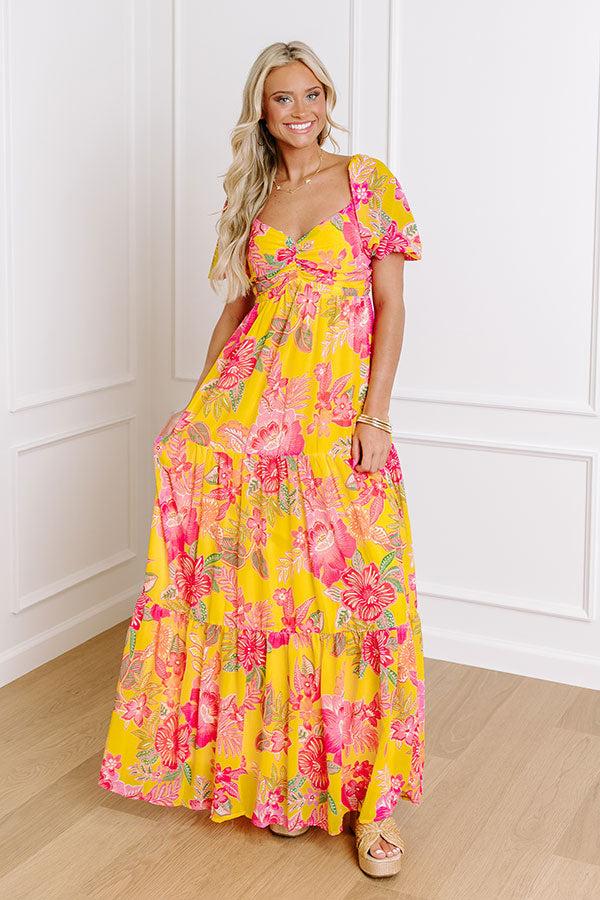 Impressions Boho Chic Floral Maxi Dress