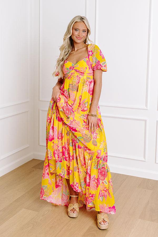 Impressions Boho Chic Floral Maxi Dress