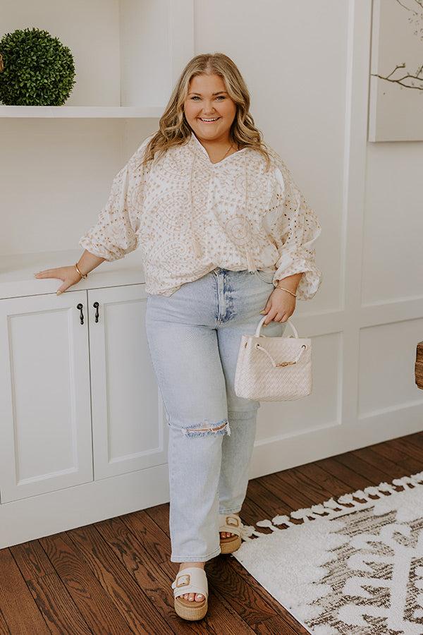 Impressions Boho Cutie Eyelet Top Curves