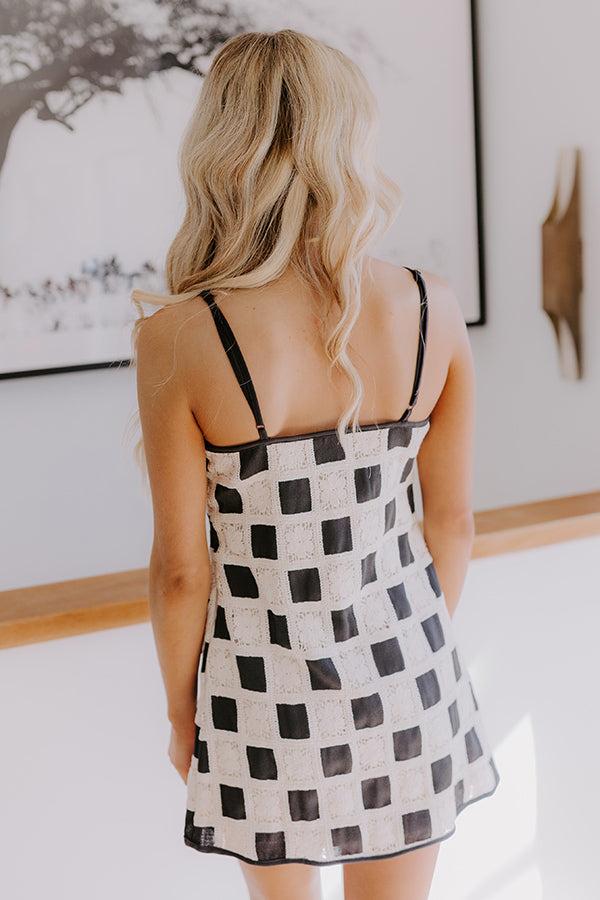 Impressions Boho Lifestyle Crochet Mini Dress