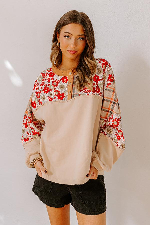 Impressions Boho Lifestyle Floral Top