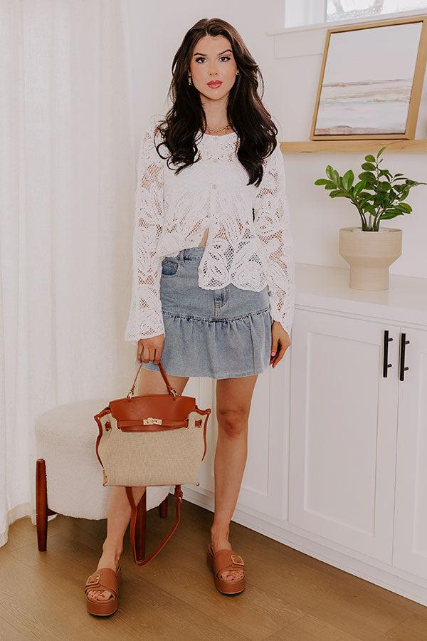 Impressions Boho Love Crochet Button Up