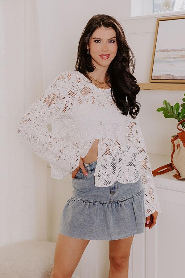 Impressions Boho Love Crochet Button Up