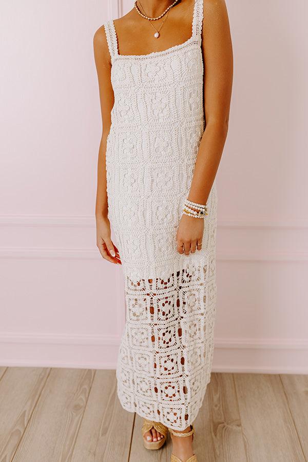 Impressions Boho Love Crochet Maxi Dress