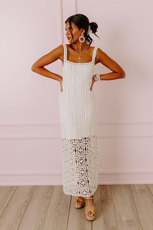 Impressions Boho Love Crochet Maxi Dress